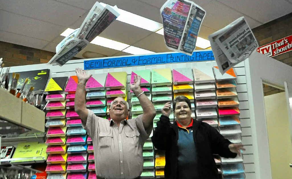 Toby Eather and Regina Millard will say goodbye to the newsagency after 35 and 34 years. Toby Eather and Regina Millard will say goodbye to the newsagency after 35 and 34 years.